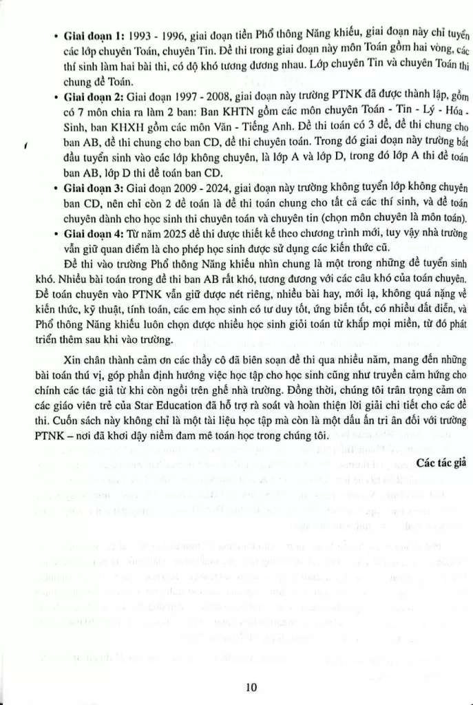 30 NĂM ĐỀ THI TUYỂN SINH VÀO LỚP 10 PHỔ THÔNG NĂNG KHIẾU MÔN TOÁN 1996 - 2025 (Dùng chung cho các bộ SGK hiện hành)